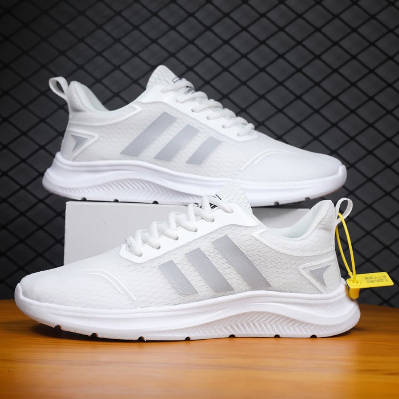 Uniszex légáteresztő hálós sportcipő előre fűzőzár, könnyű EVA talpbetét, alacsony profilú, csúszásmentes talp