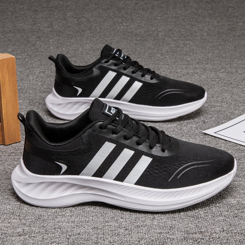 Uniszex légáteresztő hálós sportcipő előre fűzőzár, könnyű EVA talpbetét, alacsony profilú, csúszásmentes talp