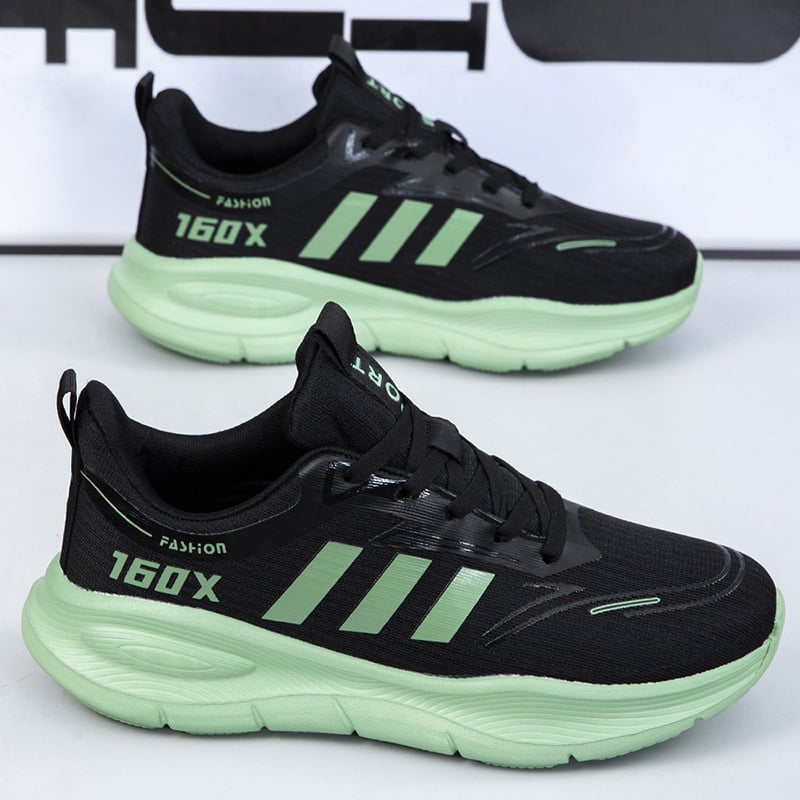 Uniszex légáteresztő hálós sportcipő előre fűzőzár, könnyű EVA talpbetét, alacsony profilú, csúszásmentes talp