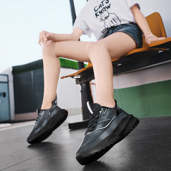 Uniszex lélegző hálós cipő - könnyű mindennapi futócipő, EVA talpbetét, gumi talp, kerek orr, lapos sarok