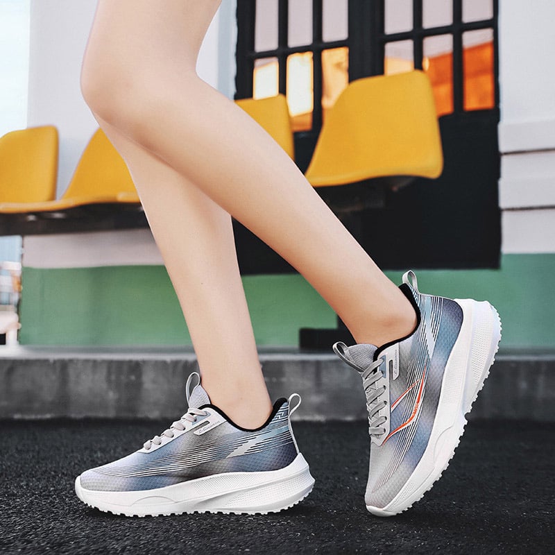 Uniszex lélegző hálós cipő - könnyű mindennapi futócipő, EVA talpbetét, gumi talp, kerek orr, lapos sarok