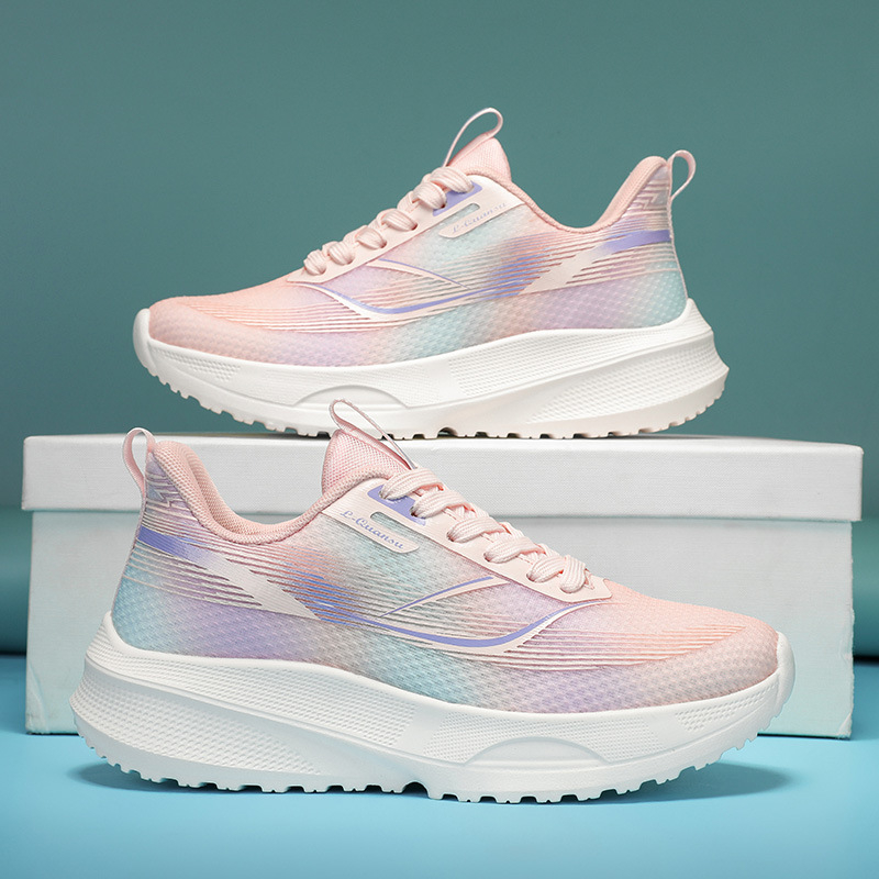 Uniszex lélegző hálós cipő - könnyű mindennapi futócipő, EVA talpbetét, gumi talp, kerek orr, lapos sarok