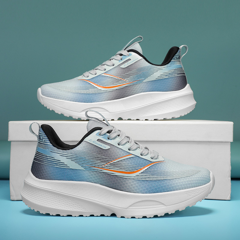 Uniszex lélegző hálós cipő - könnyű mindennapi futócipő, EVA talpbetét, gumi talp, kerek orr, lapos sarok