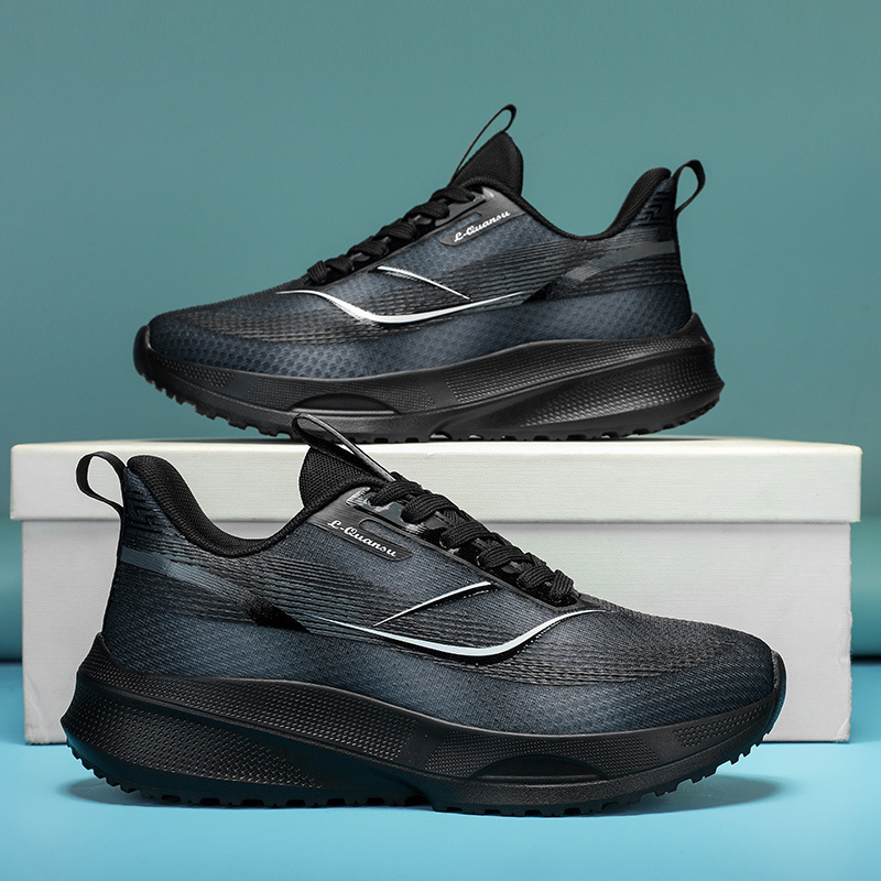 Uniszex lélegző hálós cipő - könnyű mindennapi futócipő, EVA talpbetét, gumi talp, kerek orr, lapos sarok