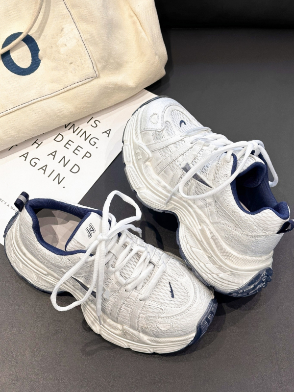 Дамски обувки тип dad shoes, кежуъл стил, леки, с мека подметка, връзки за стягане, нисък връх, дишаща мрежеста подплата