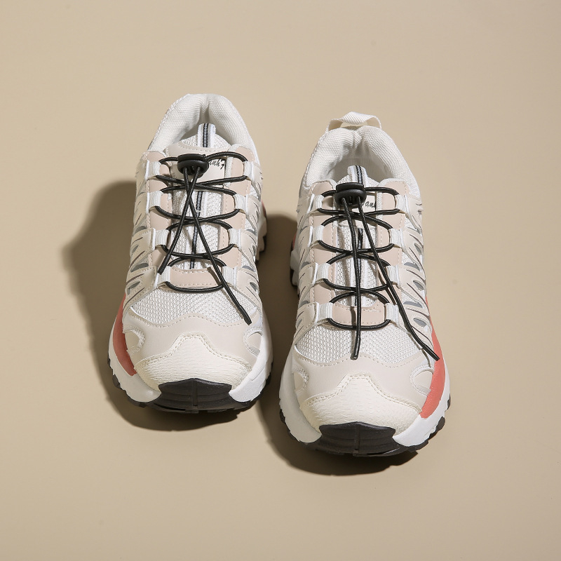 Cipele Dad Shoes: prozračne, s debelim potplatom, s prednjim vezivanjem, korejskog stila gornji dio od sintetičke kože