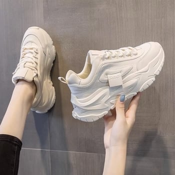 Dámske tenisky inšpirované Forrest Gump, špičatý nos, nízky vrch, šnúrky, vrchný materiál z kože prvej triedy, gumová podrážka, funkcia proti zápachu