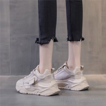 Dámske tenisky inšpirované Forrest Gump, špičatý nos, nízky vrch, šnúrky, vrchný materiál z kože prvej triedy, gumová podrážka, funkcia proti zápachu