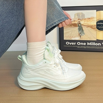 женски маратонки за бягане с мрежеста горна част, EVA стелка, PVC подметка, нисък връх, връзки