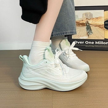 женски маратонки за бягане с мрежеста горна част, EVA стелка, PVC подметка, нисък връх, връзки