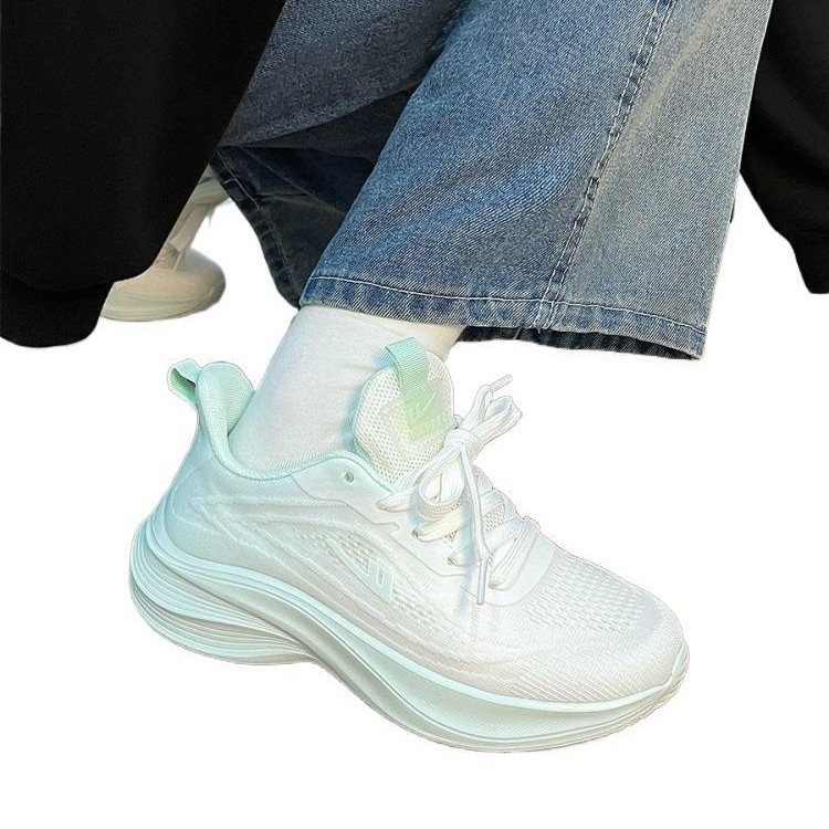 женски маратонки за бягане с мрежеста горна част, EVA стелка, PVC подметка, нисък връх, връзки