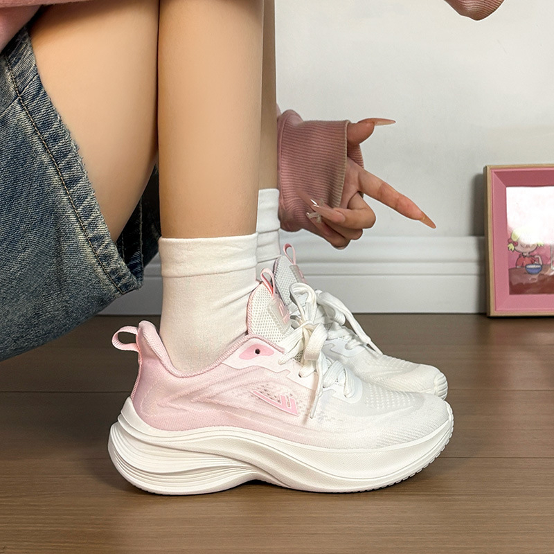 женски маратонки за бягане с мрежеста горна част, EVA стелка, PVC подметка, нисък връх, връзки