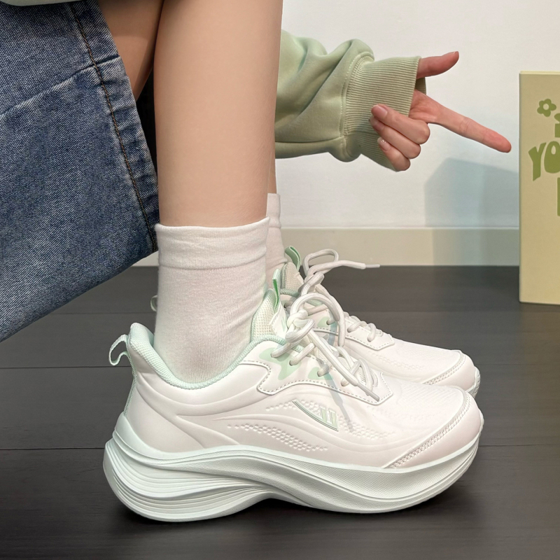 женски маратонки за бягане с мрежеста горна част, EVA стелка, PVC подметка, нисък връх, връзки