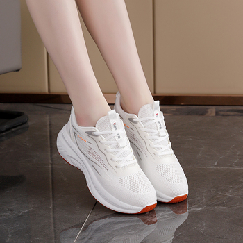 Dámske sieťové bežecké tenisky - jednoduchý štýl, zapínanie vpredu na šnúrky, Výška päty: stredná (3–5 cm), Vrchný materiál: Super vlákno, Podešev: EVA, Vnútorná stielka: EVA