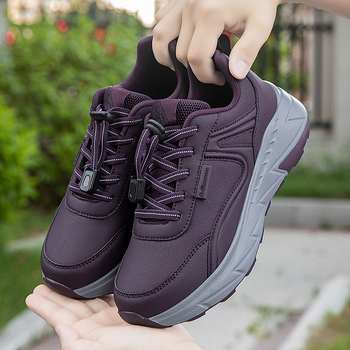 Удобни водоустойчиви обувки за ходене за възрастни, дишаща мрежеста облицовка, подметка MD, антихлъзгащи, еластична лента за обувки