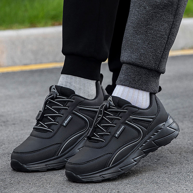 Удобни водоустойчиви обувки за ходене за възрастни, дишаща мрежеста облицовка, подметка MD, антихлъзгащи, еластична лента за обувки