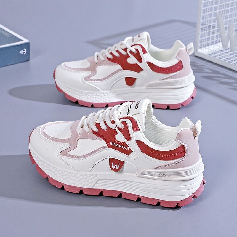 Ženske tenisice inspirirane Forrest Gump stilom – gornji dio PU, uzorak color-block, gumena potplata, EVA uložak, vezivanje šnirkama.