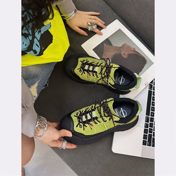 Baxani platform tenisice, okrugli vrh, gornji dio od split kože, mat tekstura, 4 cm platforma