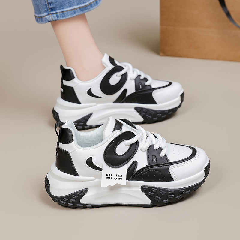 Dad Shoes za žene, korejskog stila, ležerno, prozračne, lake, s prednjim vezivanjem