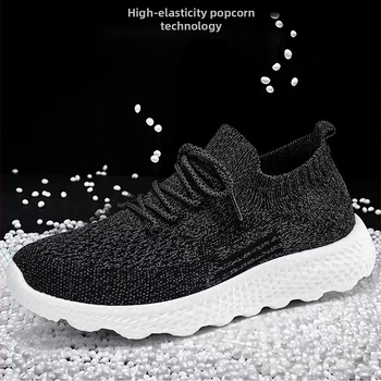 Pantofi de masaj pentru plimbare – unisex, partea superioară din țesătură, vârf rotund, închidere cu bandă elastică, cod 0001