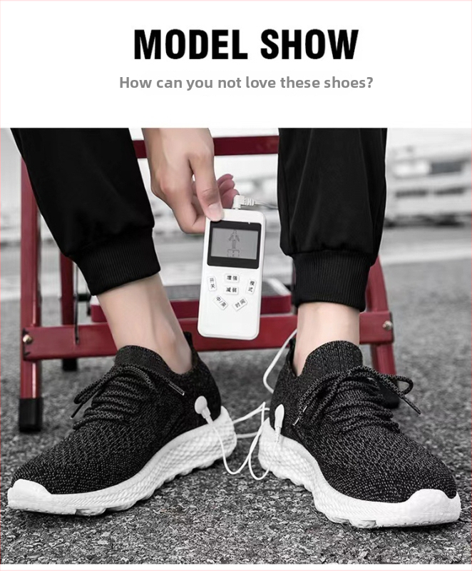 Pantofi de masaj pentru plimbare – unisex, partea superioară din țesătură, vârf rotund, închidere cu bandă elastică, cod 0001