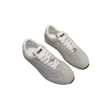 Ежедневни маратонки за бягане със велурено горно, кръгъл нос, връзки, гумена подметка, унисекс, ниско горно