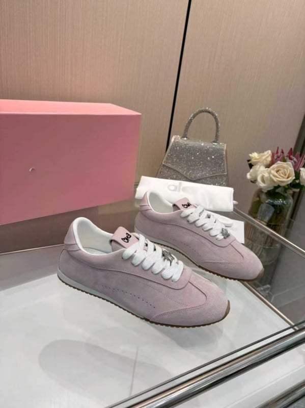 Ежедневни маратонки за бягане със велурено горно, кръгъл нос, връзки, гумена подметка, унисекс, ниско горно