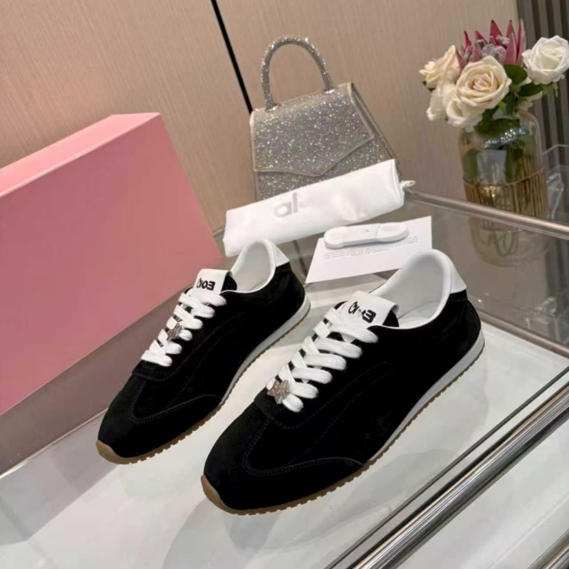 Ежедневни маратонки за бягане със велурено горно, кръгъл нос, връзки, гумена подметка, унисекс, ниско горно