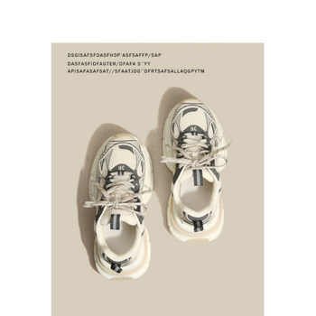 Ženske tenisice tipa dad shoes s debelim dnom, visina pete 3–5 cm, gornji dio od mikrovlakna, okrugli vrh, EVA ulošak