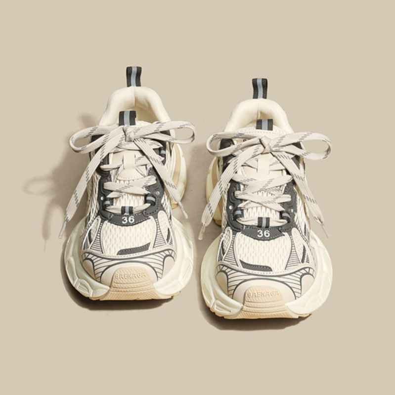 Ženske tenisice tipa dad shoes s debelim dnom, visina pete 3–5 cm, gornji dio od mikrovlakna, okrugli vrh, EVA ulošak
