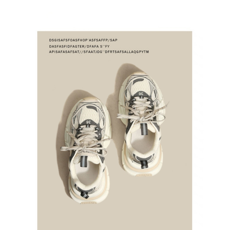 Ženske tenisice tipa dad shoes s debelim dnom, visina pete 3–5 cm, gornji dio od mikrovlakna, okrugli vrh, EVA ulošak