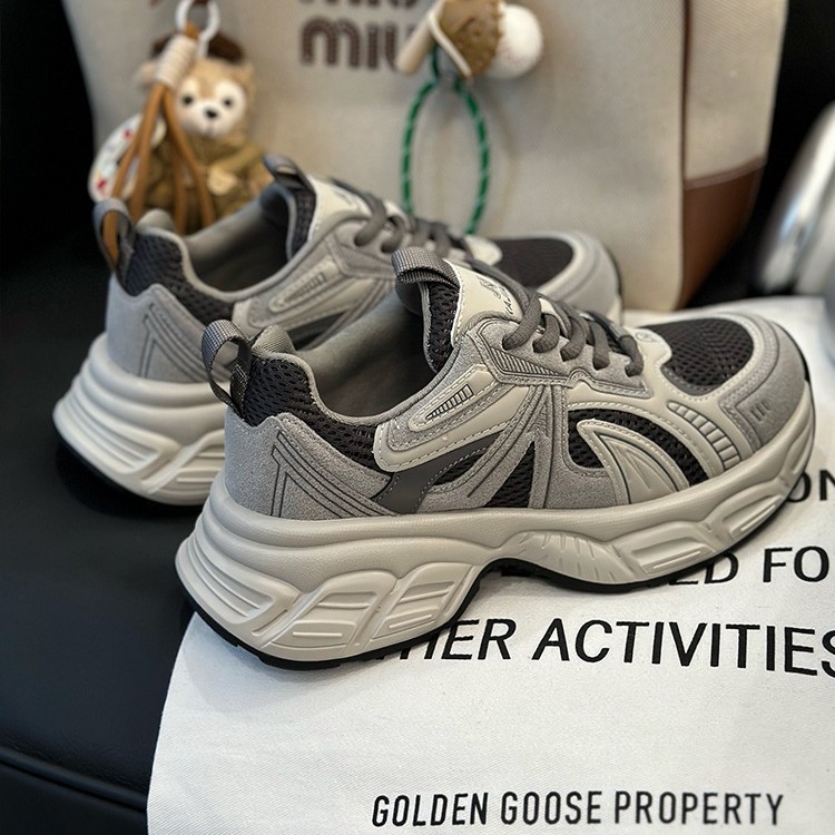 Ženske tenisice, dad shoes stil, visoki gornji dio 3–7 cm, vezanje, gumena potplata, EVA uložak