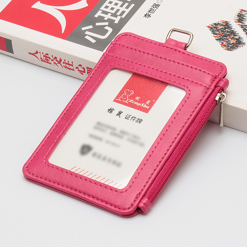 Държач за карти с PU кожа и шнур, много слотове, сгъваем, подходящ за ежедневна употреба, стил Cross-Border Trend