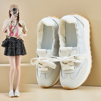 Ženske casual tenisice, platnena gornja, gumeni potplat, srednja visina peta 3–5 cm, prednje vezivanje