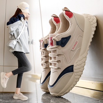 Patike, korejska verzija, ležerni stil; kožni gornji dio, mrežasta unutrašnjost, gumena potplata, vezanje šnurkama, okrugli vrh, ravna peta, EVA uložak