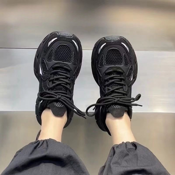 Dad shoes stiilis sportlikud tossud ümmarguse ninaga, PU ülaosa, kummist talla, ristpaelte sulgemine