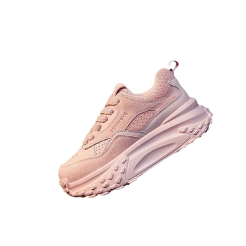 Adidași damă cu talpă groasă, PU partea superioară, talpă din cauciuc, branț EVA, închidere cu șireturi, toc mediu 3–5 cm, stil casual sport