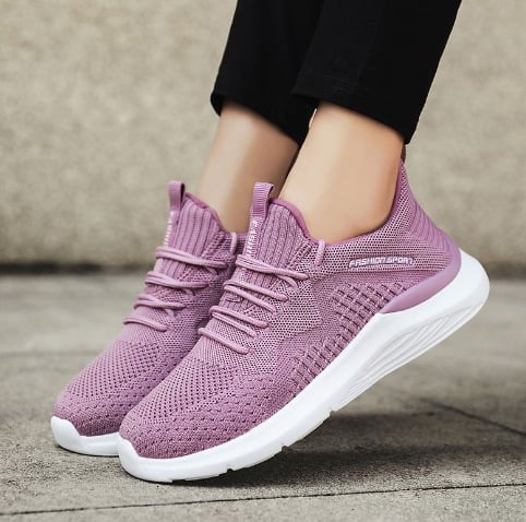 Дамски Lazy Shoes Flyknit, кръгъл нос, нисък връх, нисък ток 1–3 см, пластмасова подметка