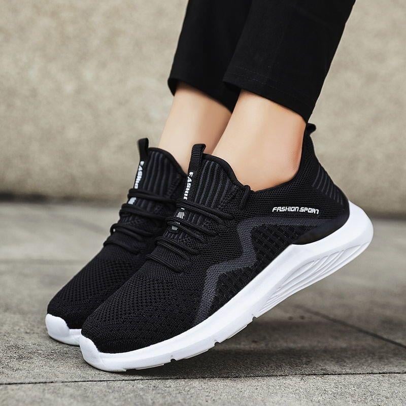 Дамски Lazy Shoes Flyknit, кръгъл нос, нисък връх, нисък ток 1–3 см, пластмасова подметка