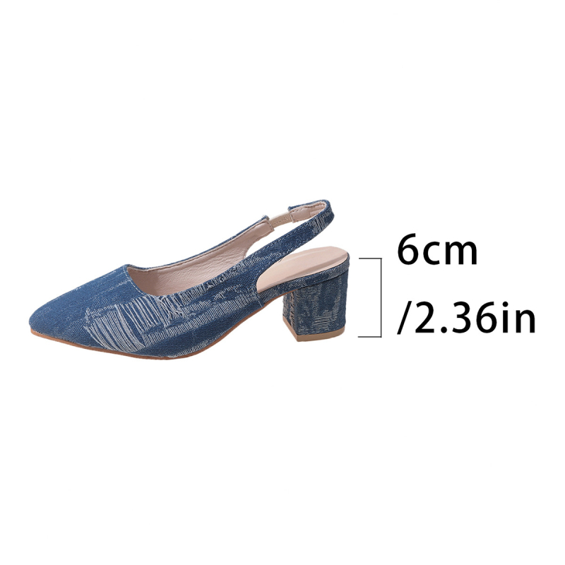 Sandale bez stražnjeg dijela s leopard printom, špičast nos, PU gornji dio, debeli pet 3–6 cm