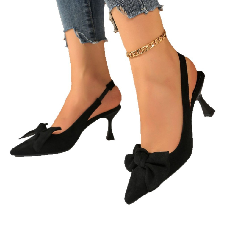 Sandale feminine cu deget deschis, toc subțire 3-6 cm, curea cu cataramă, partea superioară PU, stil minimalist