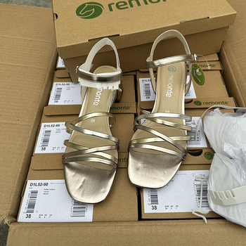 Ženske rimske sandale s otvorenim prstom (peep toe), kopča, PU gornji dio, gumena potplat