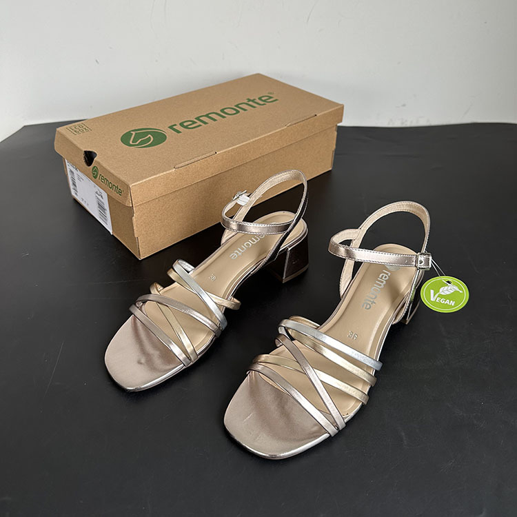 Ženske rimske sandale s otvorenim prstom (peep toe), kopča, PU gornji dio, gumena potplat