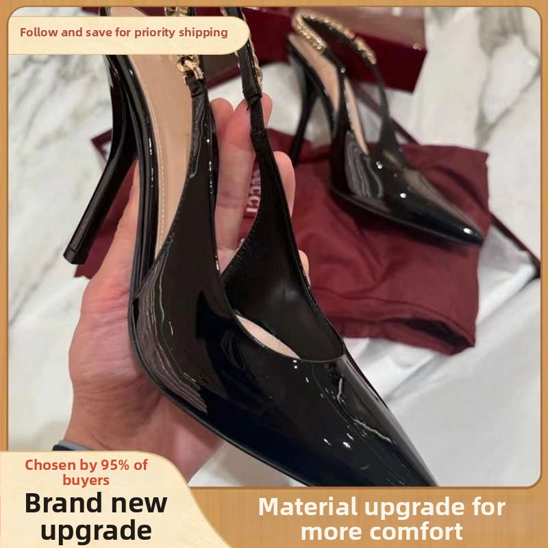 Ženske sandale s visokim potpeticama, Peep Toe, gornji materijal Microfiber Leather, gumeni đon, vintage stil, visina potpetice iznad 8 cm