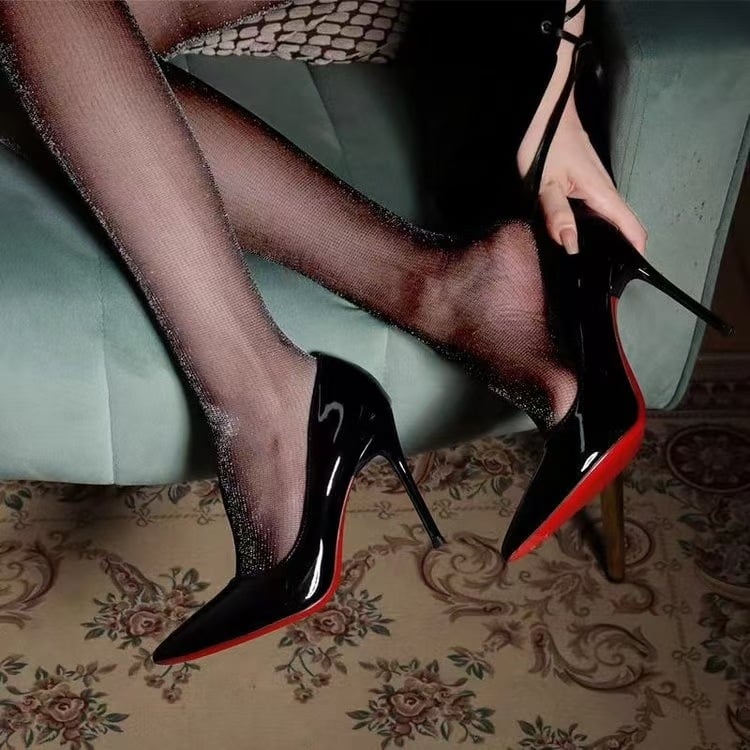 Večernje cipele s oštrim nosom, PU gornji dio, visoke potpetice preko 8 cm