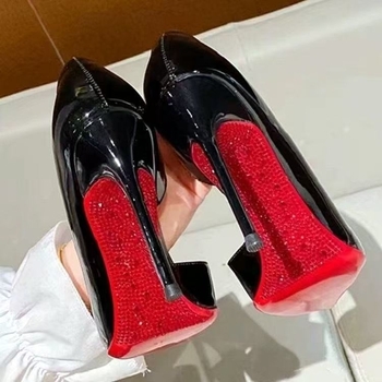 Női magas sarkú cipő | Négyszögletes orr | PU felső rész | Gumírozott talp | Vékony sarok (>8 cm)