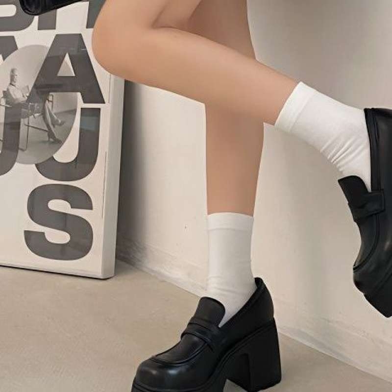 Ženske kožne Mary Jane cipele s debelim potplatom, 8 cm povećanje visine, loafer stil, 2025 novi model