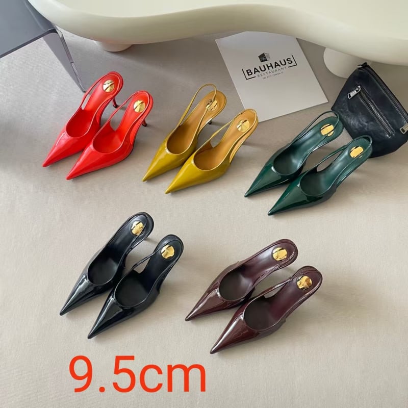 Saint Magasarkú Cipő – alacsony kivágású nyílás, vékony sarok, elasztikus pánt, bőr felső rész