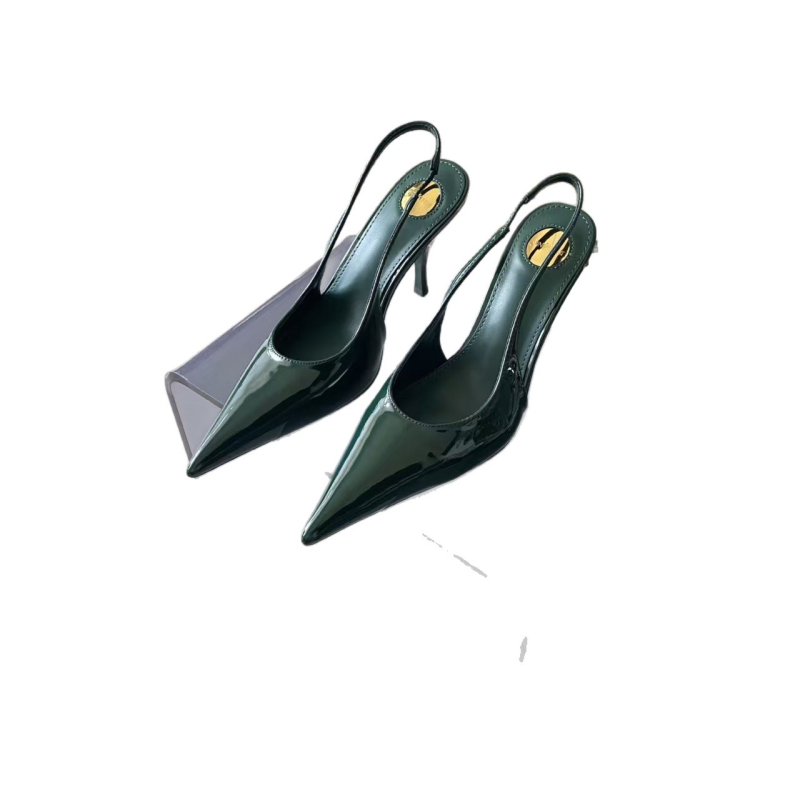 Saint Magasarkú Cipő – alacsony kivágású nyílás, vékony sarok, elasztikus pánt, bőr felső rész