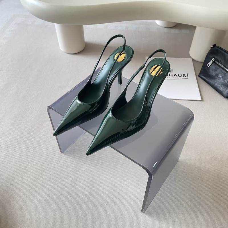 Saint Magasarkú Cipő – alacsony kivágású nyílás, vékony sarok, elasztikus pánt, bőr felső rész